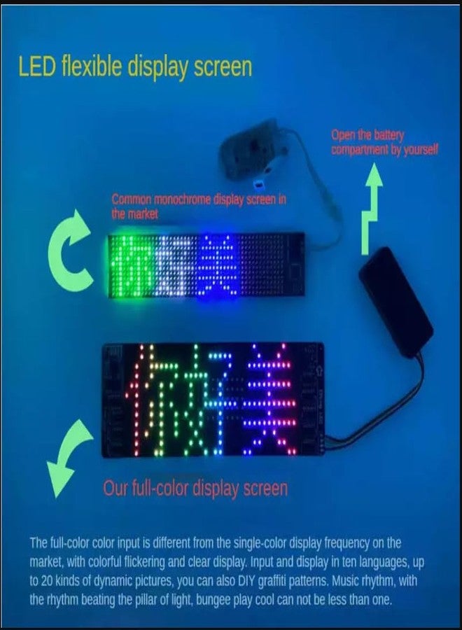 شاشة عرض رسائل ملونة LED قابلة للبرمجة من Welaso، يتم التحكم بها عبر تطبيق - Image 3